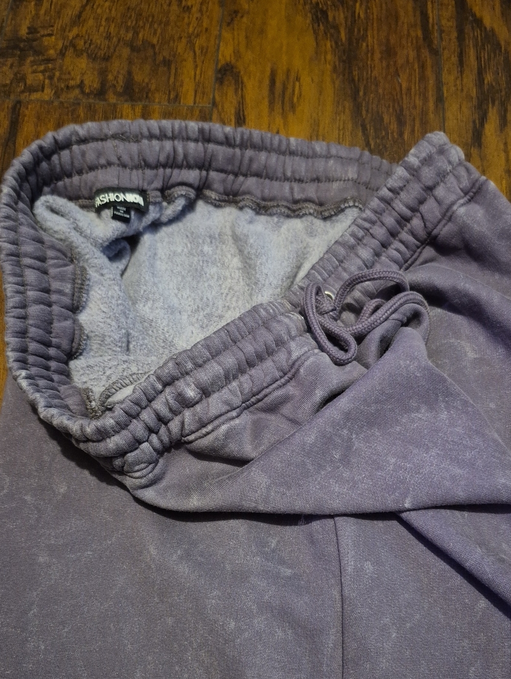 Women Washed Grayish Snap-Accent Lounge Pants - Picture 4 of 4